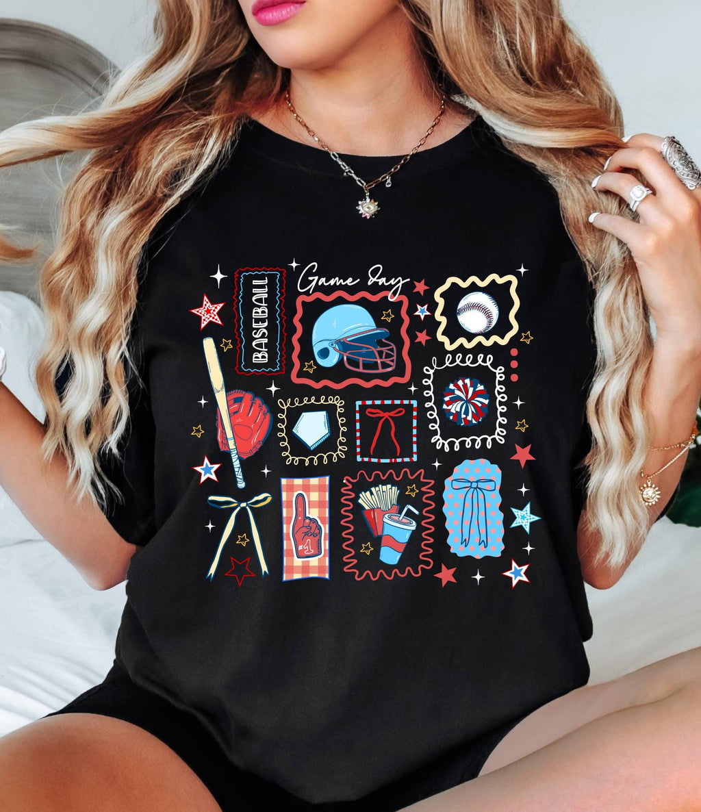 Comfort Colors© Baseball Game Day Mom Shirt, Retro Sports Shirt For Women, Mothers Day Gift, Family Baseball Tee