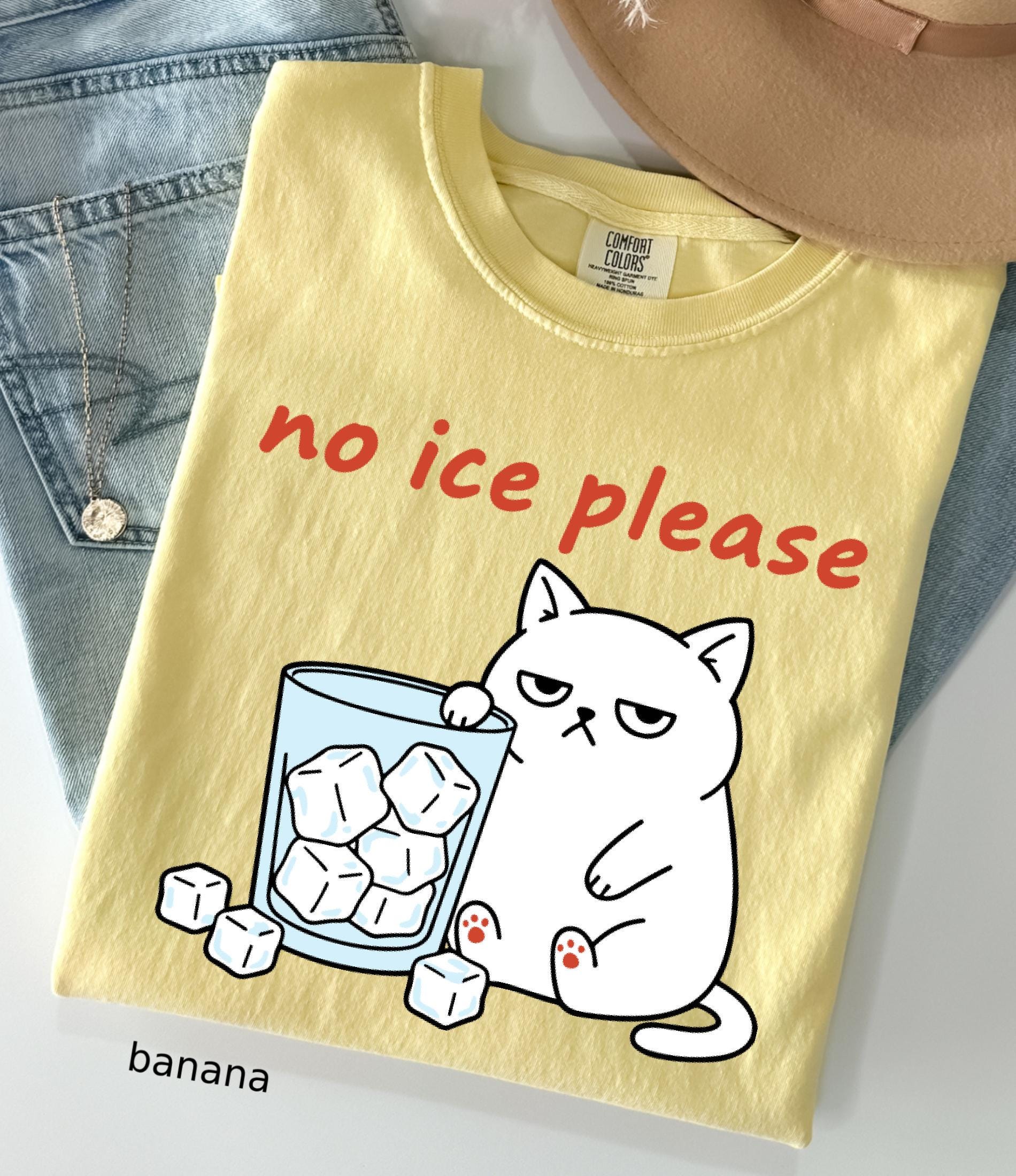 No Ice Please Comfort Colors© Shirt: Funny Cat Meme Abolish ICE Tee Social Justice Feminist Protest Shirt Pro Immigration Political Gift