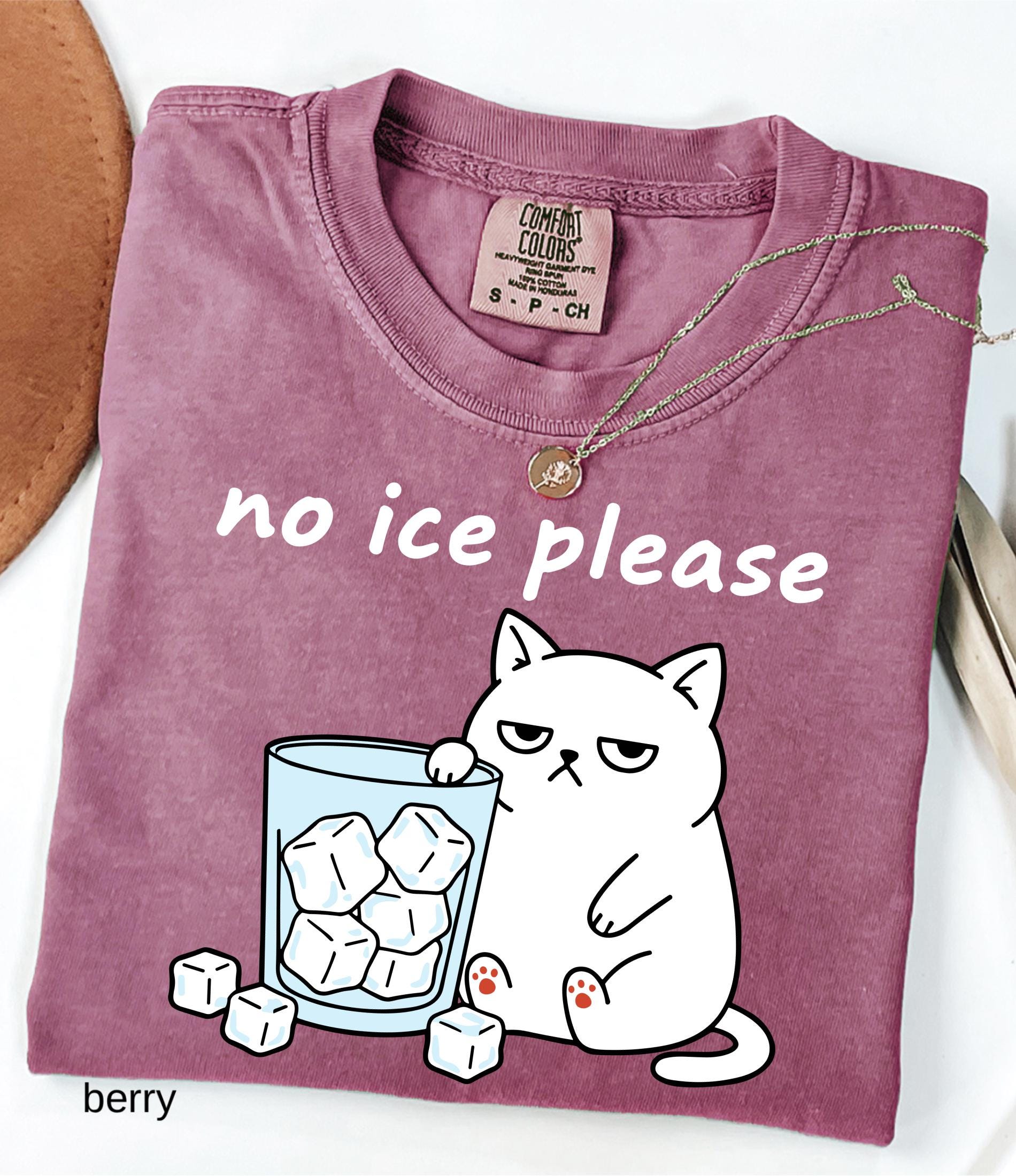 No Ice Please Comfort Colors© Shirt: Funny Cat Meme Abolish ICE Tee Social Justice Feminist Protest Shirt Pro Immigration Political Gift