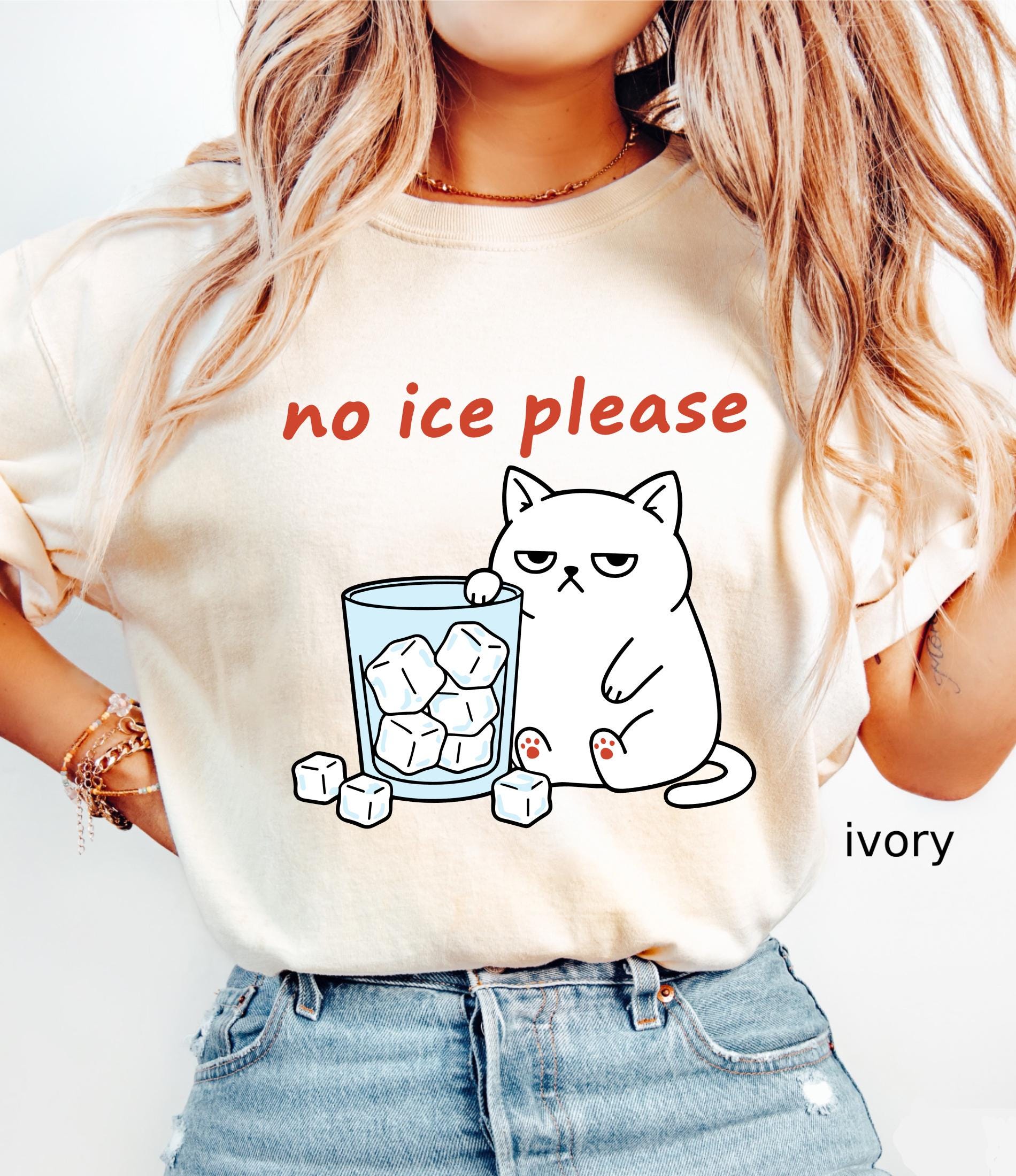 No Ice Please Comfort Colors© Shirt: Funny Cat Meme Abolish ICE Tee Social Justice Feminist Protest Shirt Pro Immigration Political Gift