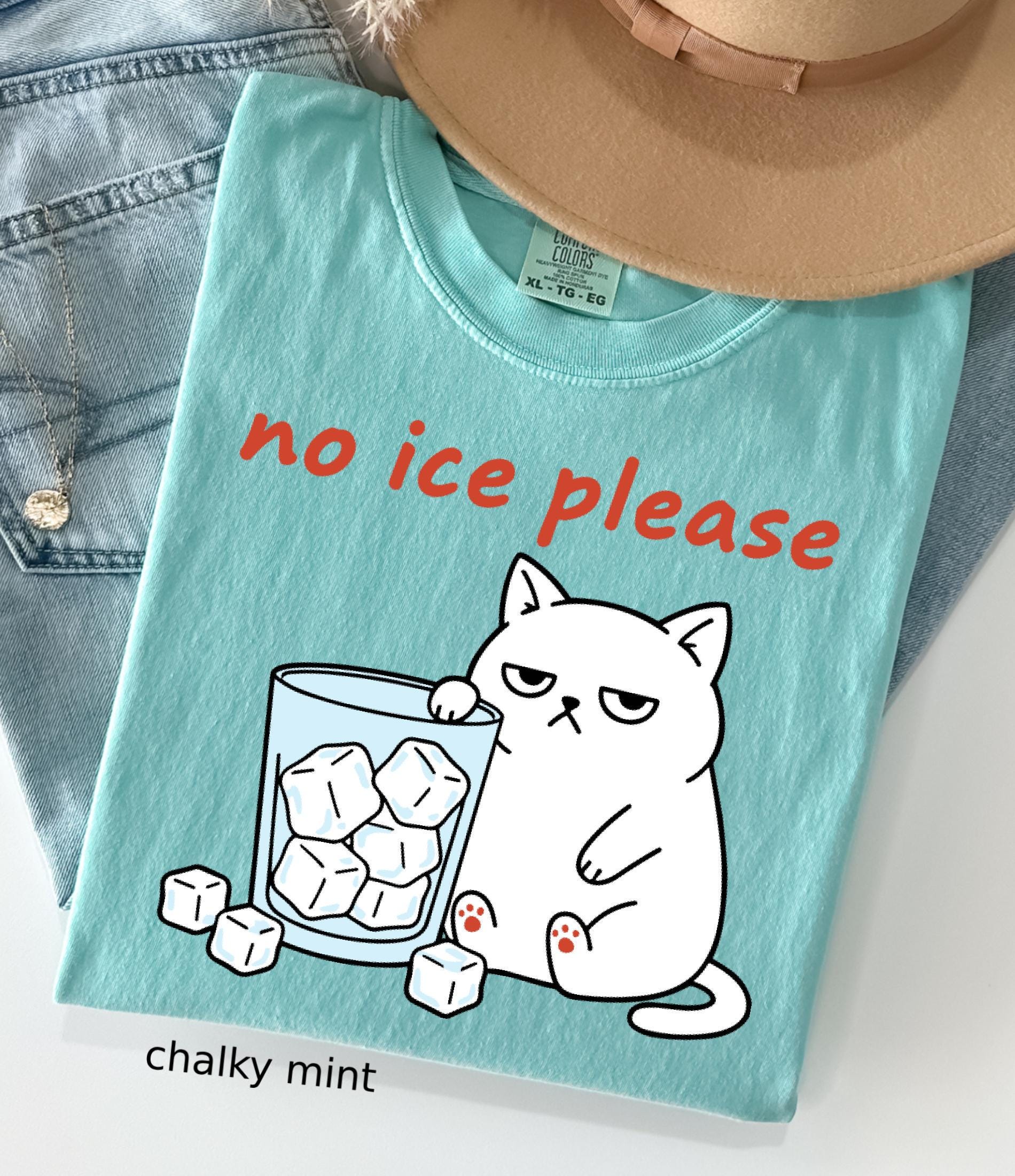 No Ice Please Comfort Colors© Shirt: Funny Cat Meme Abolish ICE Tee Social Justice Feminist Protest Shirt Pro Immigration Political Gift