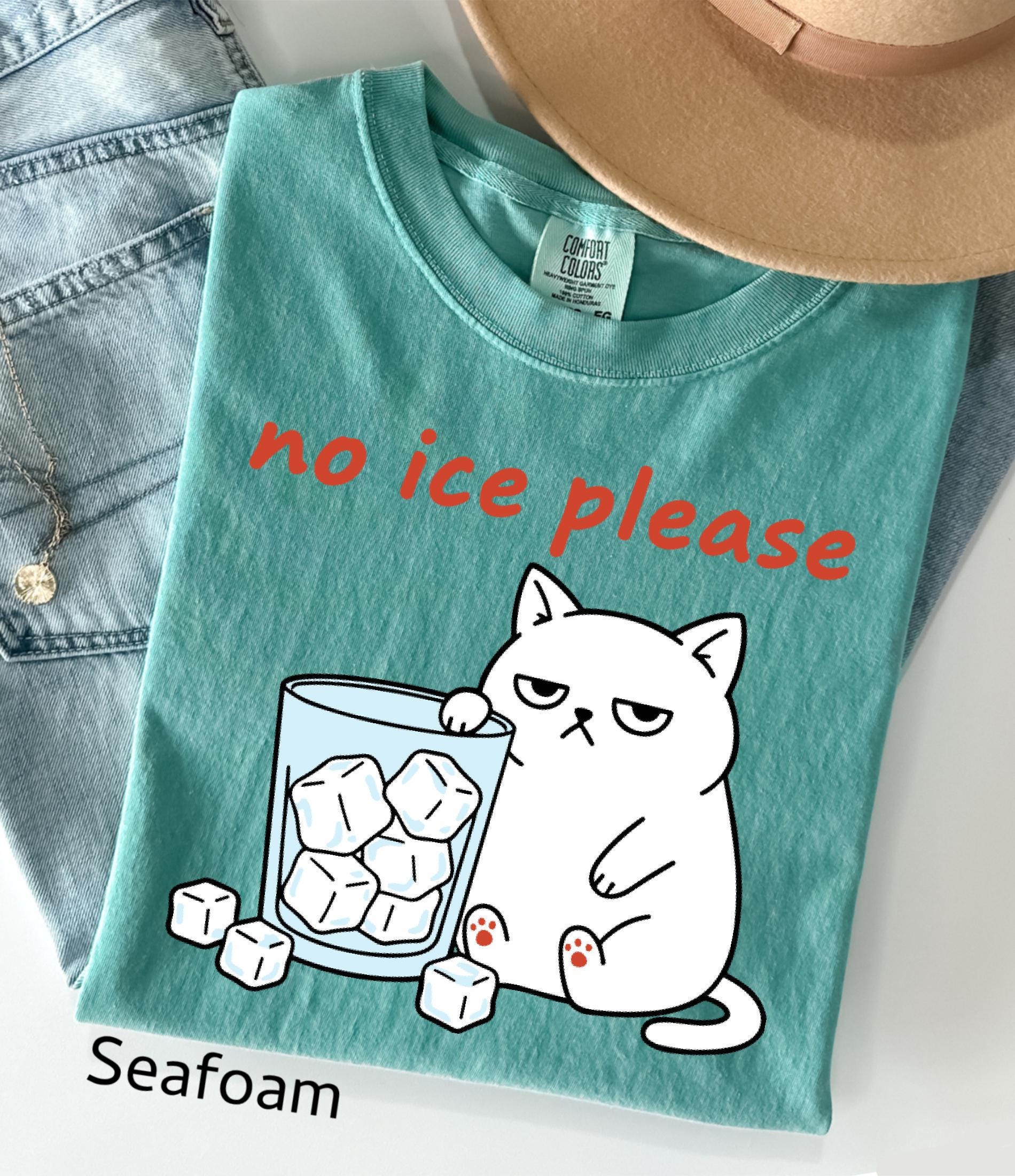 No Ice Please Comfort Colors© Shirt: Funny Cat Meme Abolish ICE Tee Social Justice Feminist Protest Shirt Pro Immigration Political Gift