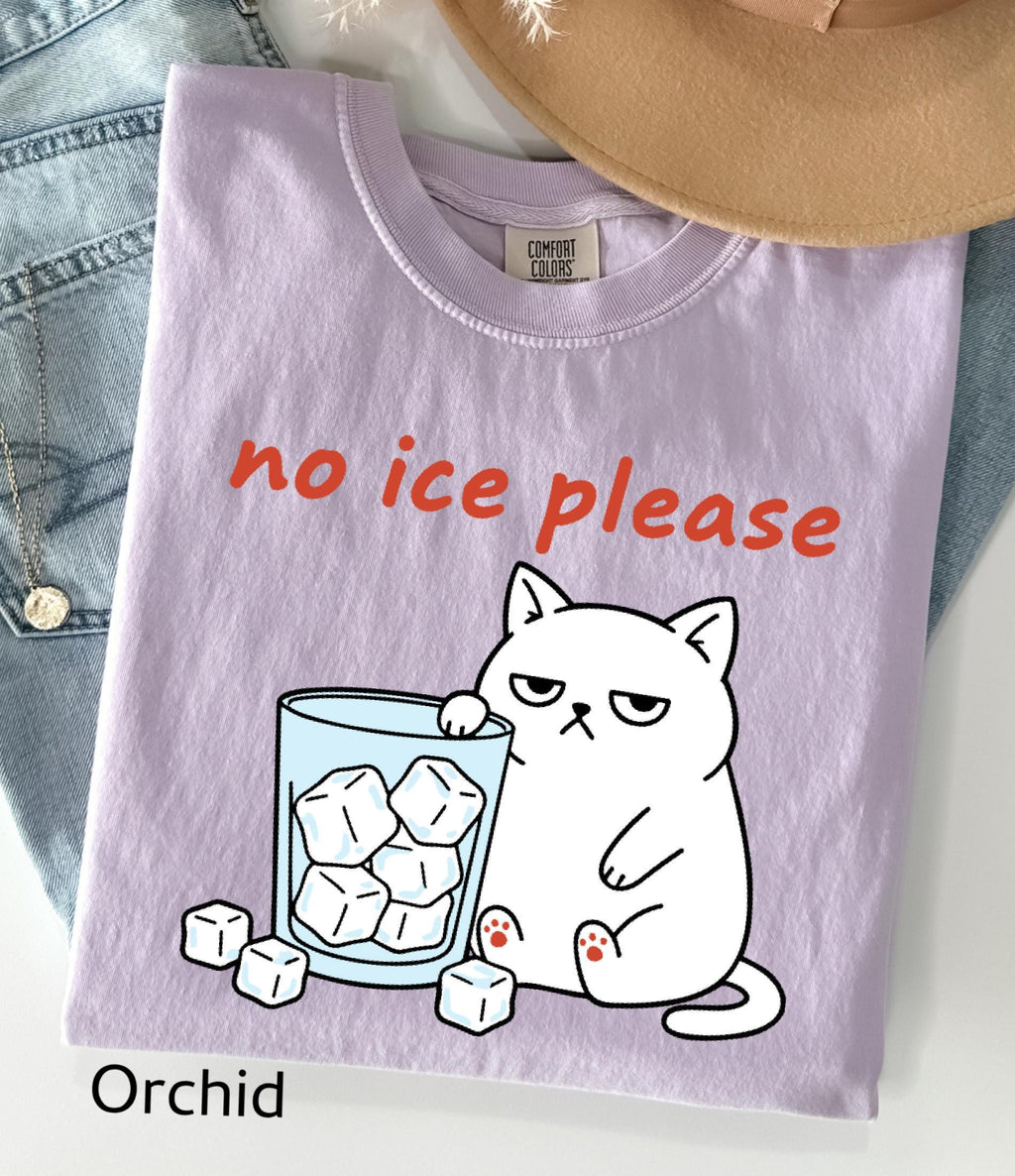 No Ice Please Comfort Colors© Shirt: Funny Cat Meme Abolish ICE Tee Social Justice Feminist Protest Shirt Pro Immigration Political Gift