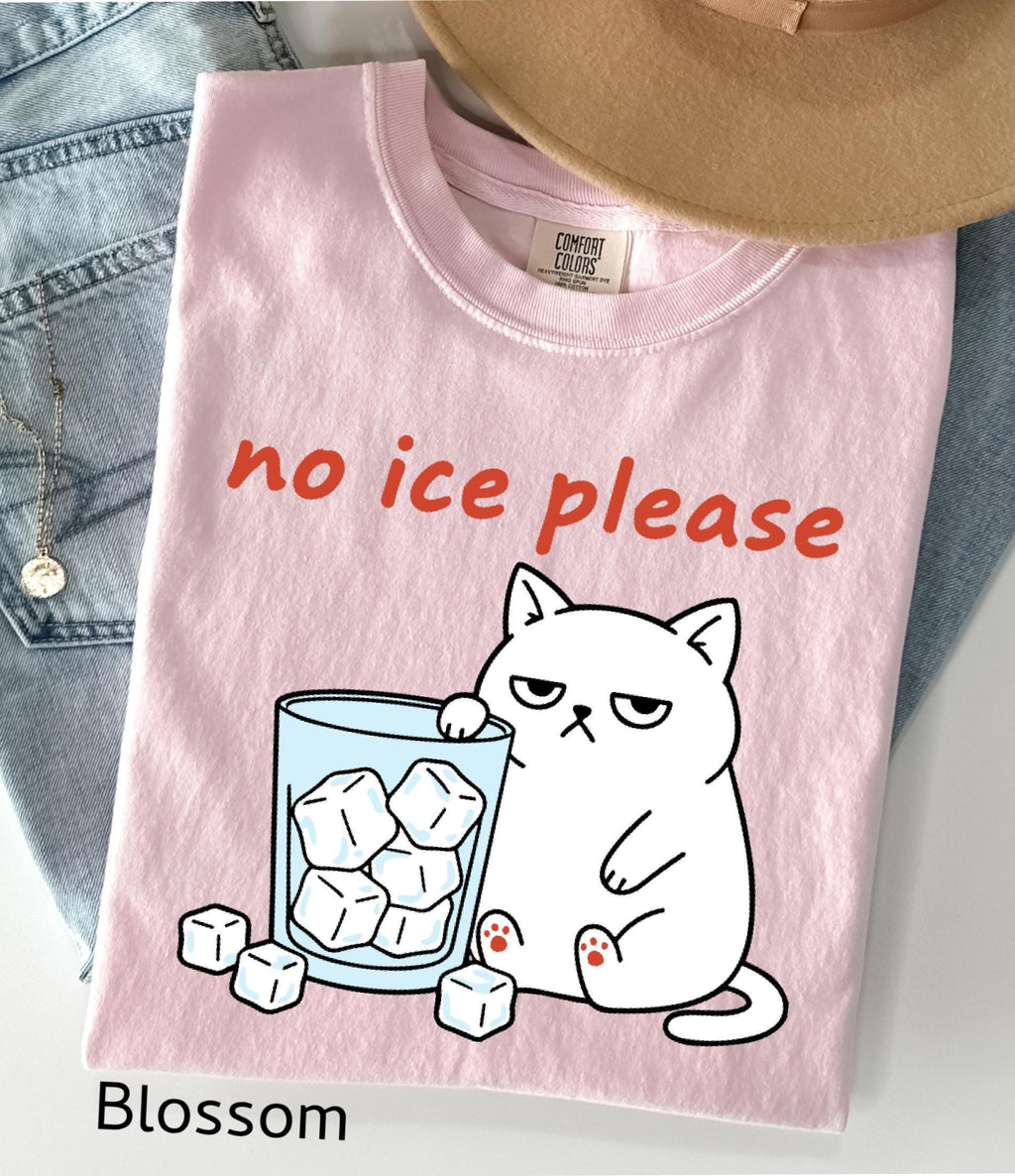 No Ice Please Comfort Colors© Shirt: Funny Cat Meme Abolish ICE Tee Social Justice Feminist Protest Shirt Pro Immigration Political Gift