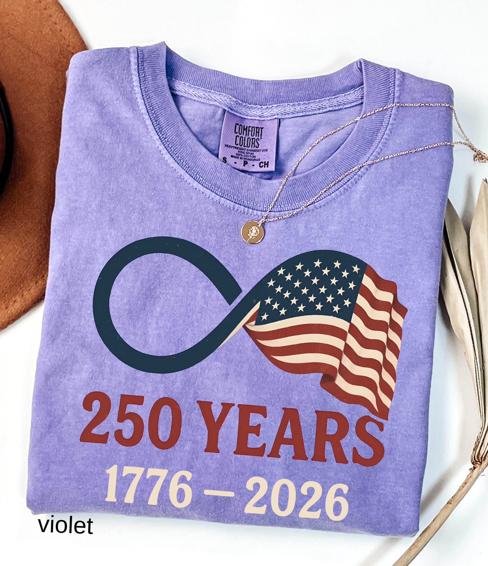 Comfort Colors© Retro Usa 250 Shirt, Independence Day Celebrate 250th Anniversary Shirt Usa Flag Tee 4th of July Patriotic Gift