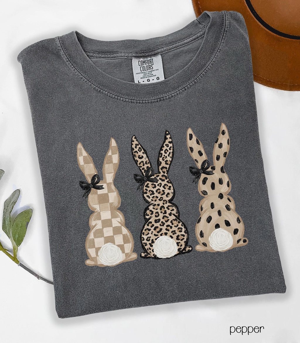 Comfort Colors Easter Bunny Sweatshirt, Coquette Rabbit Tee, women's easter shirt, easter bunny shirt, easter gift, rabbit shirt, rabbit tee