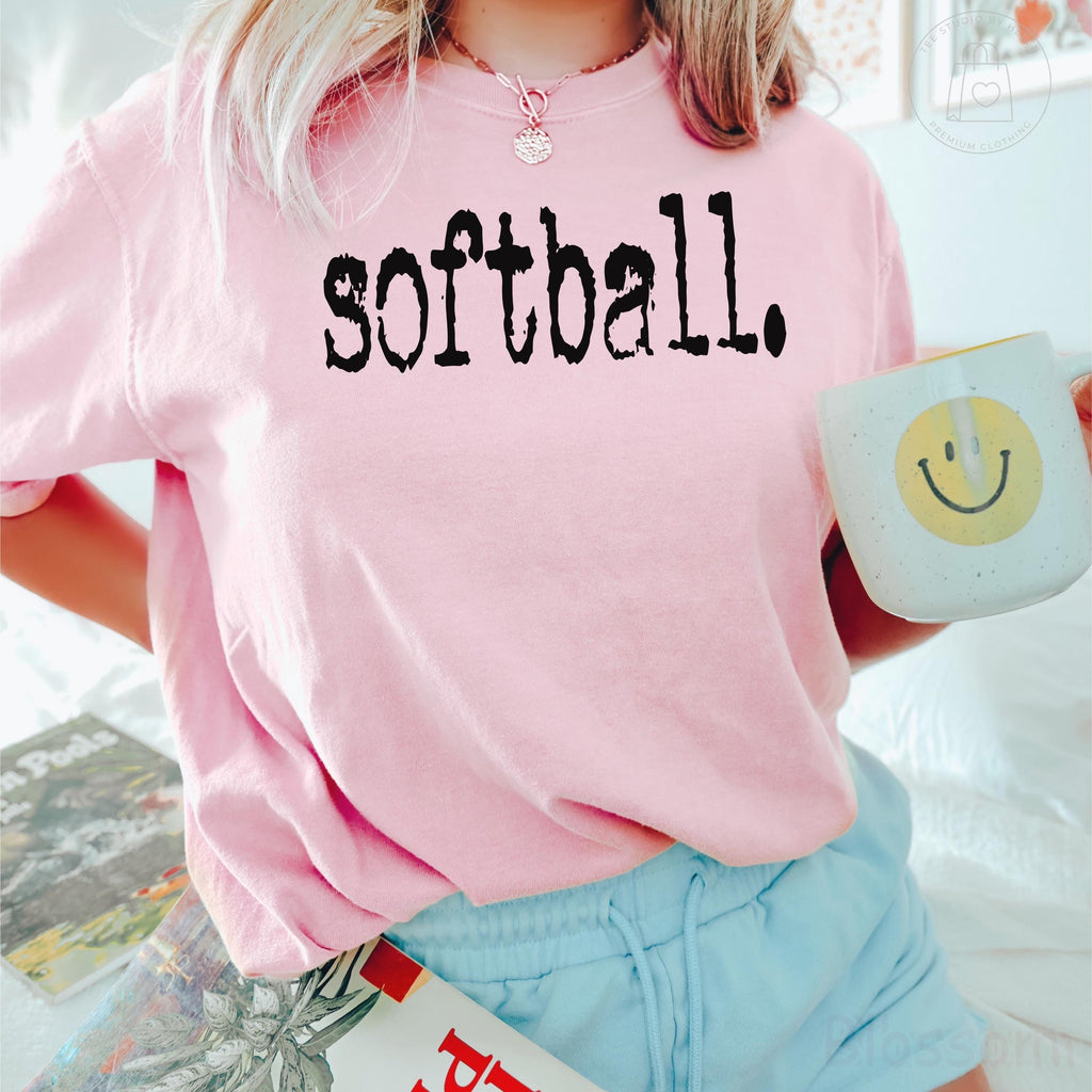 Comfort Colors® Retro Softball Shirt, Softball Game Day Shirt, Womens Softball Shirt, Sports Mom Tee Gift For Softball Lover Softball Season