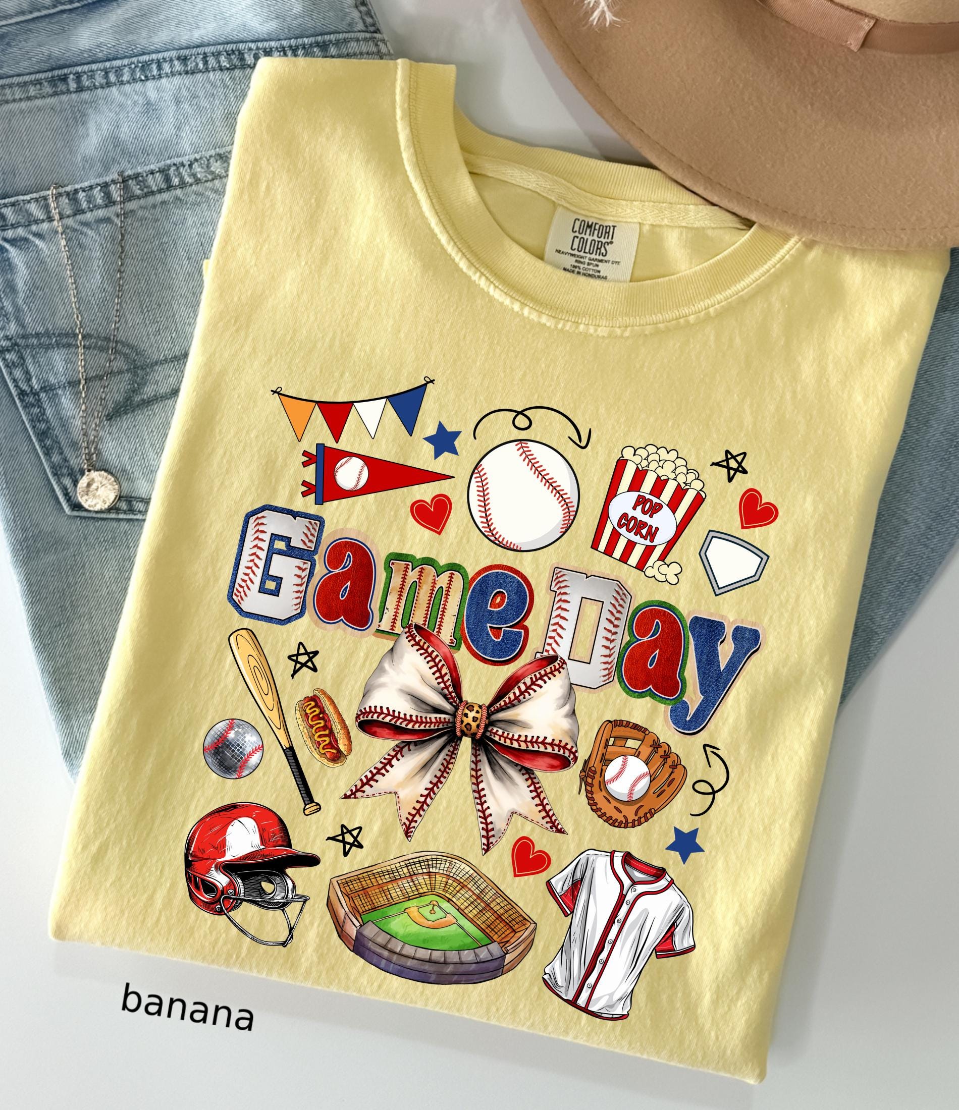 Game Day Baseball Bow Comfort Colors© Shirt: Ballpark Mama Shirt, Sport Game Day Mom Shirt, Baseball Season Tee, Baseball Lover Gift