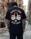 Always Tired Never Broke Shirt, Skeleton Middle Finger Hoodie, Grunge Sweatshirt, Edgy Hustle Tee, Rude Gift, Snake Graphic, Dark Humor