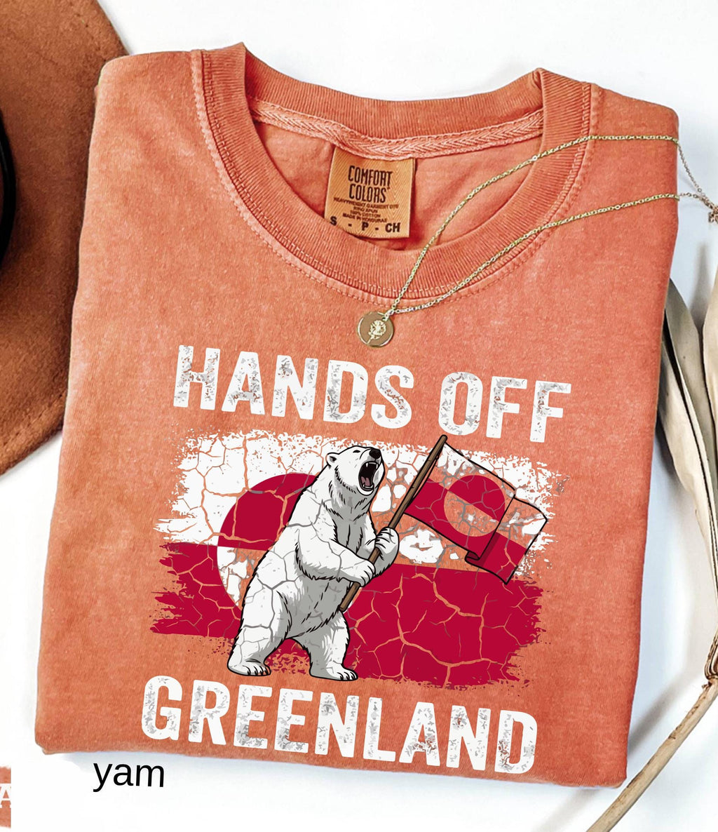 Hands Off Greenland Comfort Colors© Shirt: Greenland Is Ours Shirt, Political Protest Tee, Anti Trump T-Shirt
