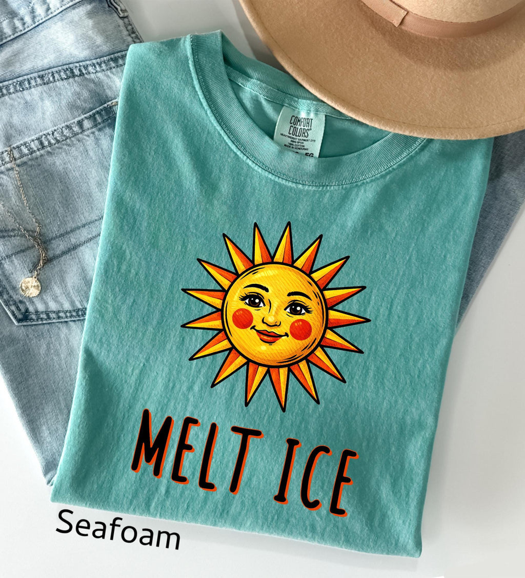 Funny Melt ICE Comfort Colors© Shirt, Abolish ICE T-Shirt, Feminist Social Justice, Pro Immigration, Activist Sun Melting Ice