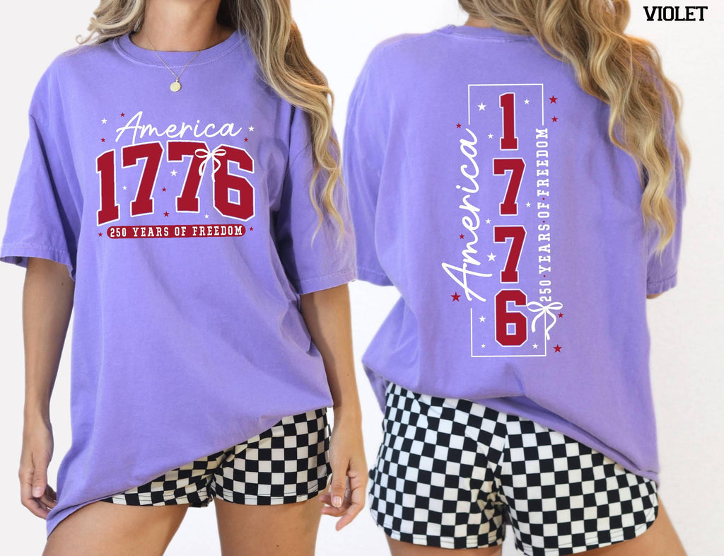 250th America Anniversary Comfort Colors© Shirt: US 250 Years of Freedom Patriotic Independence Day Tee America 1776 July 4th Gift