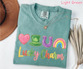 Comfort Colors® Lucky Charm Shirt, Lucky Rainbow Shirt, Irish Women Shirt, St Patrick's Day Shirt, Shamrock Shirt, Four Leaf Clover Tee