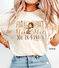 He Is Risen Comfort Colors Shirt, Easter Bible Verse Shirt, Christian Jesus Easter Tee, Brush Stroke Faith T-Shirt