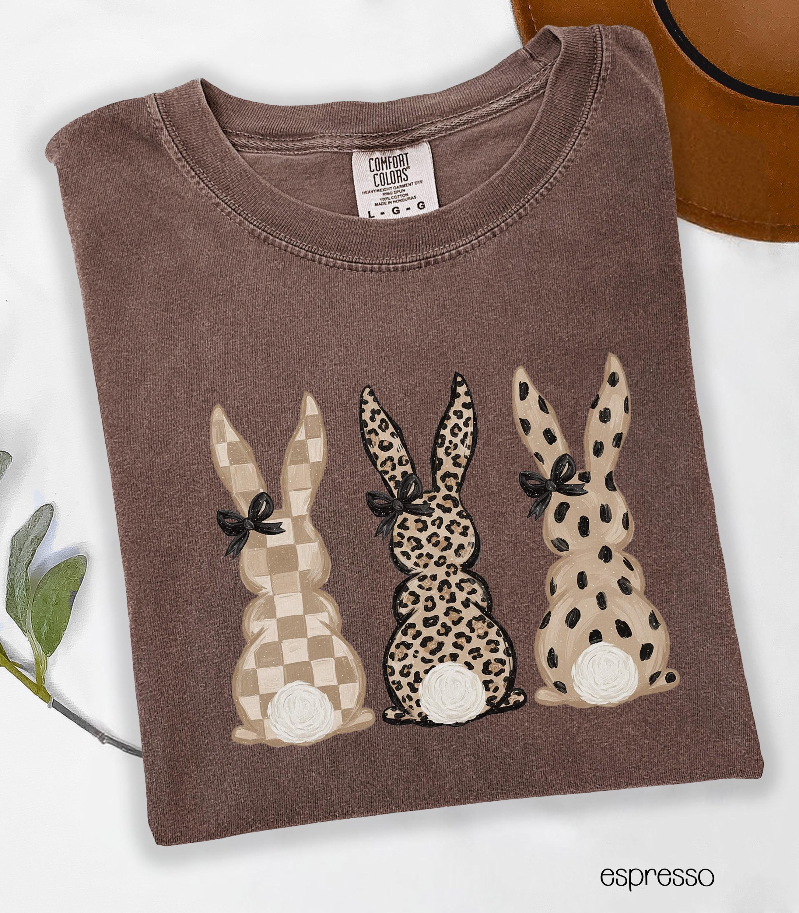 Comfort Colors Easter Bunny Sweatshirt, Coquette Rabbit Tee, women's easter shirt, easter bunny shirt, easter gift, rabbit shirt, rabbit tee