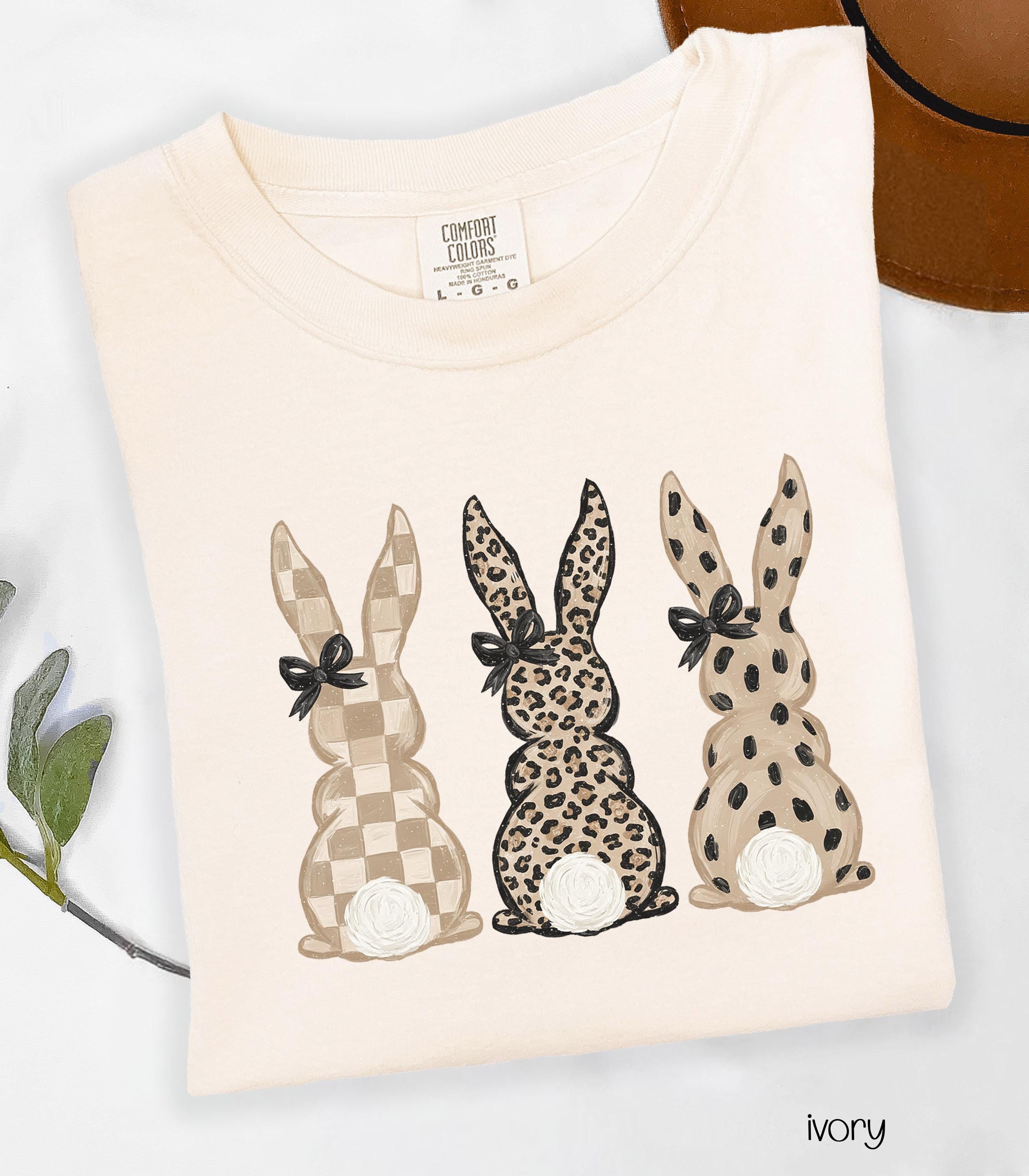 Comfort Colors Easter Bunny Sweatshirt, Coquette Rabbit Tee, women's easter shirt, easter bunny shirt, easter gift, rabbit shirt, rabbit tee