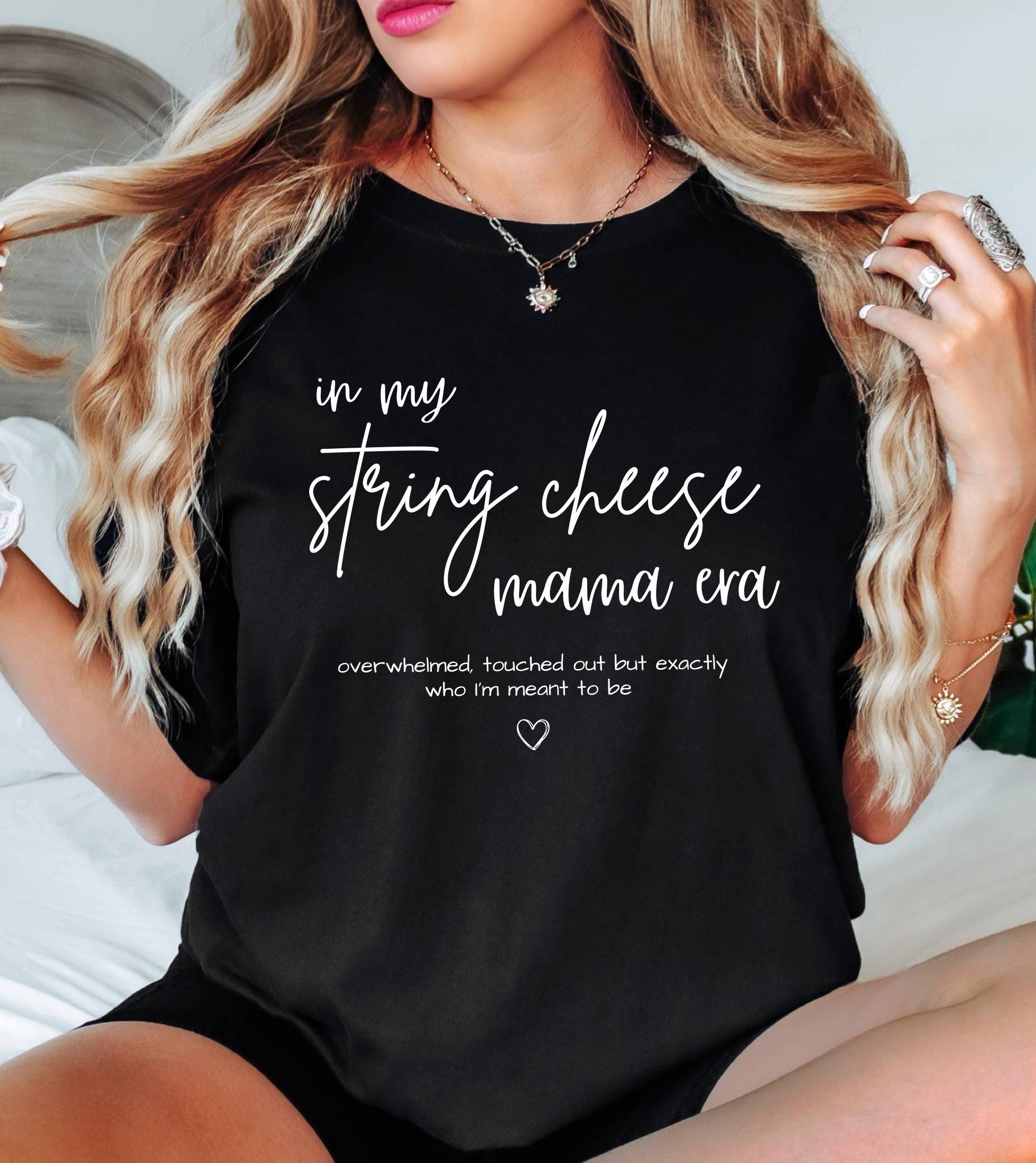 In My String Cheese Era Mama Comfort Colors T-Shirt, Motherhood Graphic Tee, Mother's Day Gift New Mama Mom Life Shirt