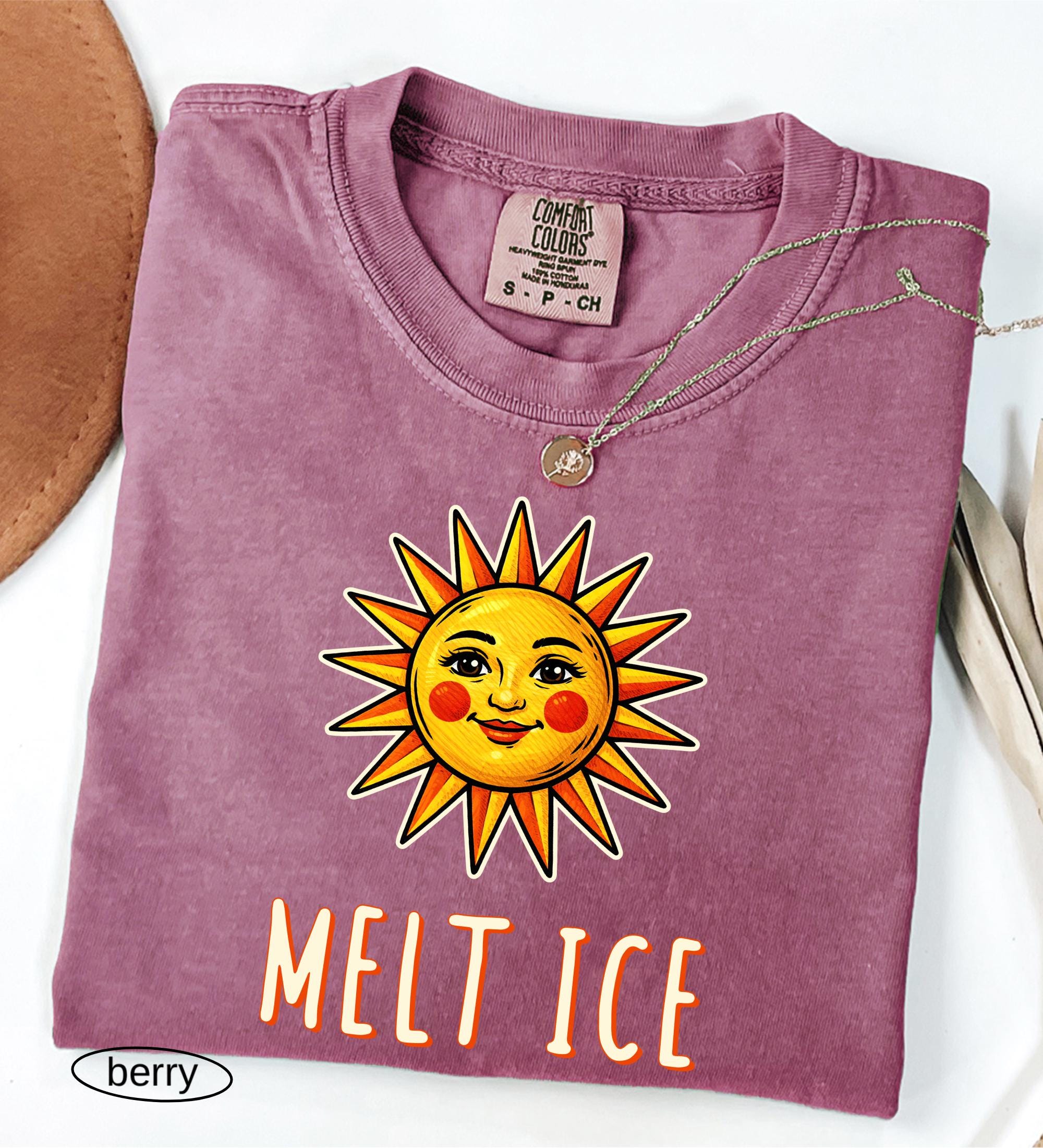 Funny Melt ICE Comfort Colors© Shirt, Abolish ICE T-Shirt, Feminist Social Justice, Pro Immigration, Activist Sun Melting Ice