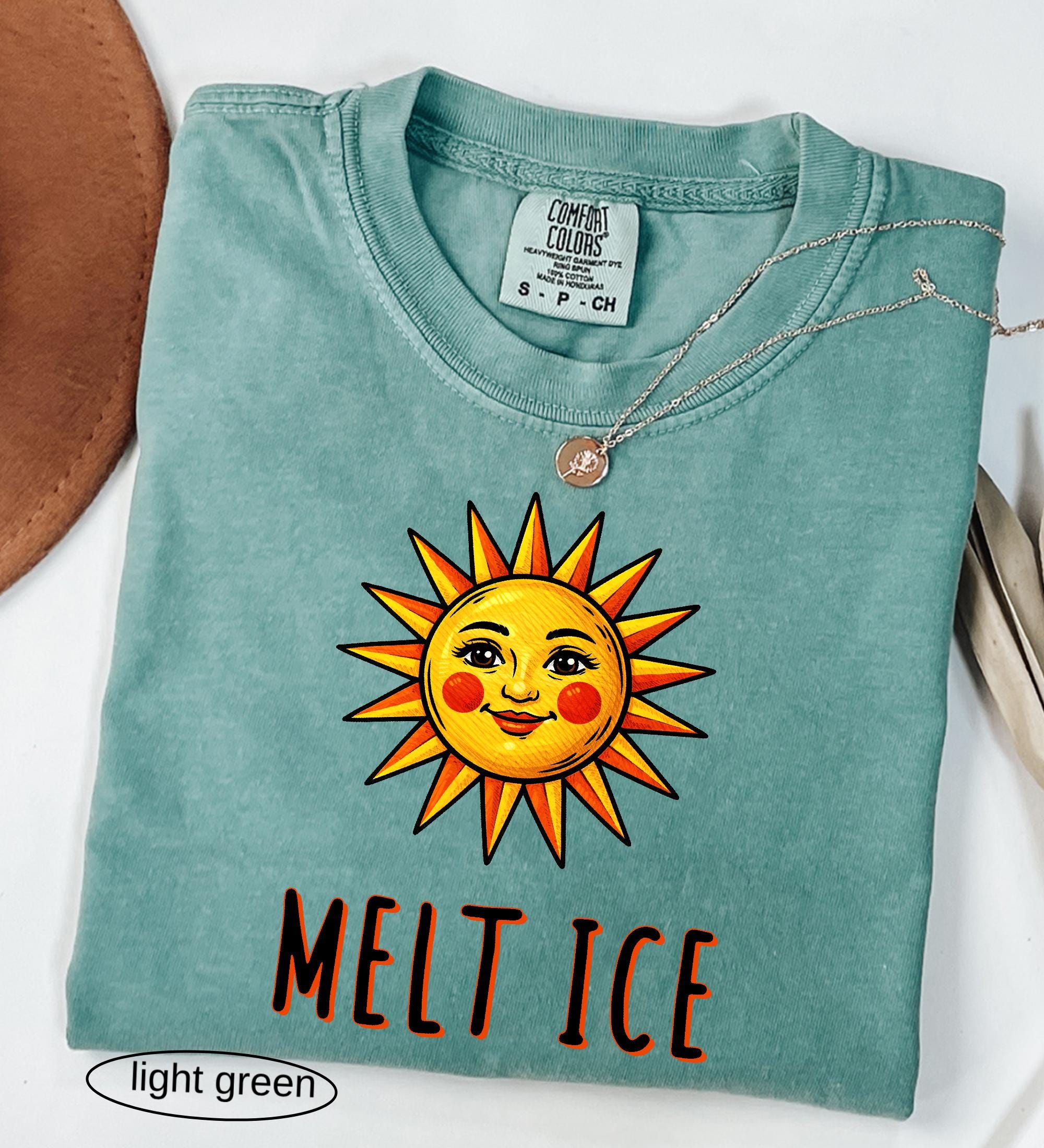 Funny Melt ICE Comfort Colors© Shirt, Abolish ICE T-Shirt, Feminist Social Justice, Pro Immigration, Activist Sun Melting Ice