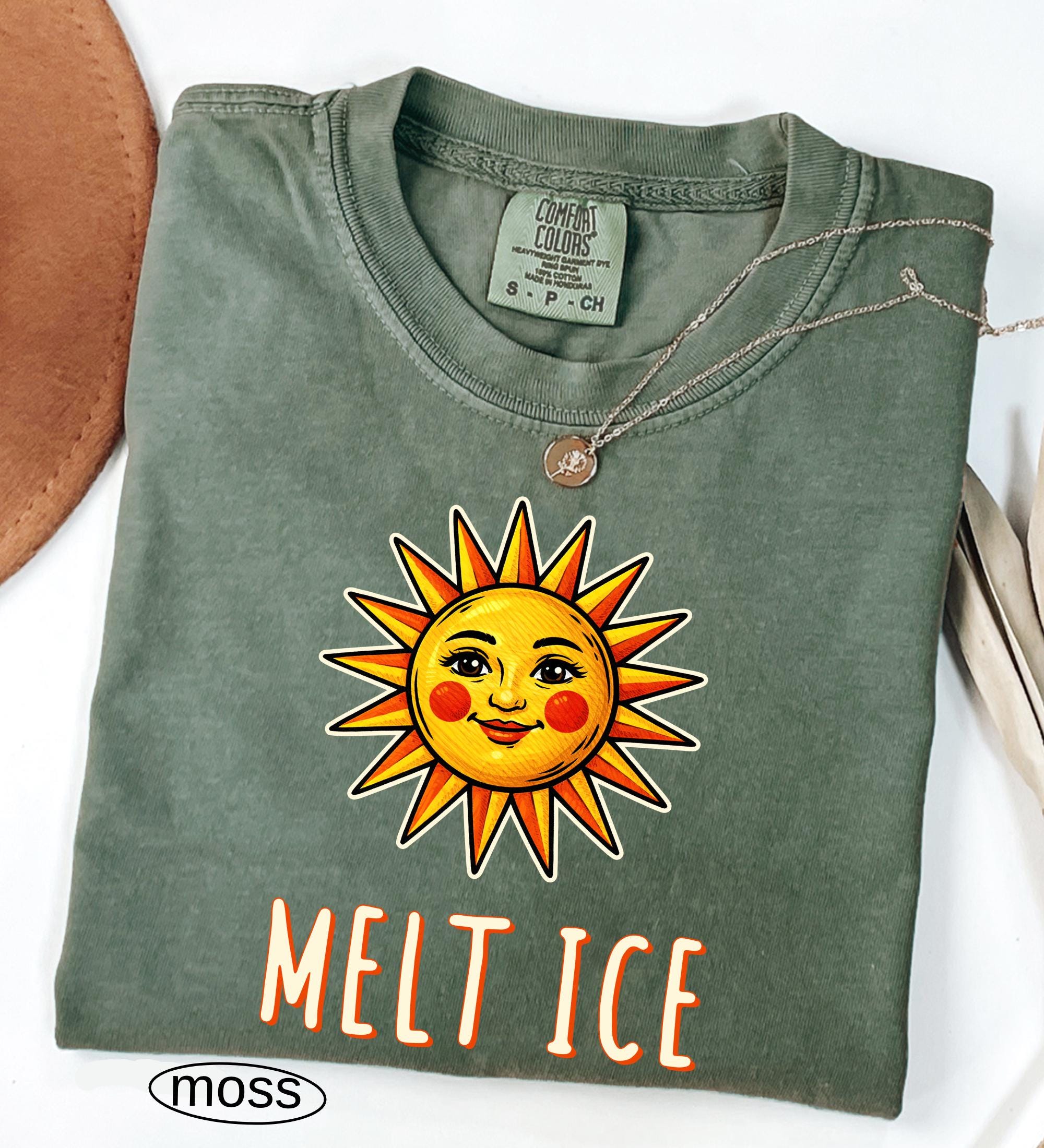 Funny Melt ICE Comfort Colors© Shirt, Abolish ICE T-Shirt, Feminist Social Justice, Pro Immigration, Activist Sun Melting Ice
