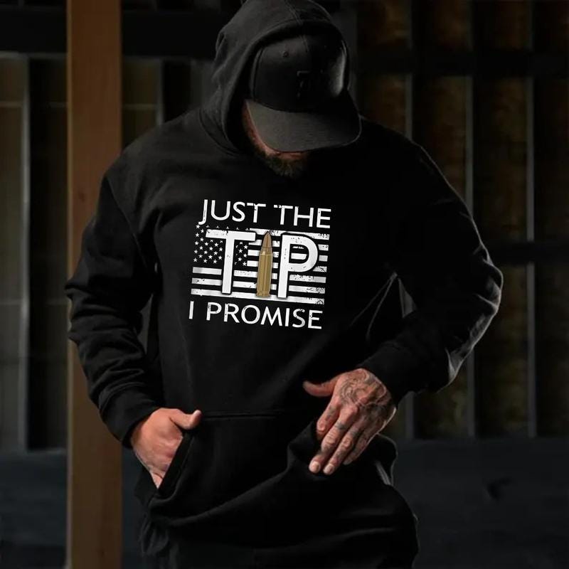 Just The Tip I Promise Tshirt, Funny Gun Hoodie, 2nd Amendment Sweatshirt, Pro Gun Gift, Bullet Graphic Tee, Veteran Gift, Adult Humor