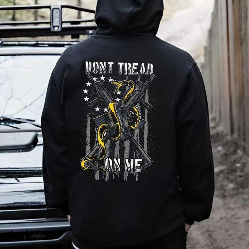 Dont Tread On Me Tshirt, 2nd Amendment Hoodie, Pro Gun Sweatshirt, Gadsden Flag Tee, Patriotic American Shirt, Conservative Veteran Gift