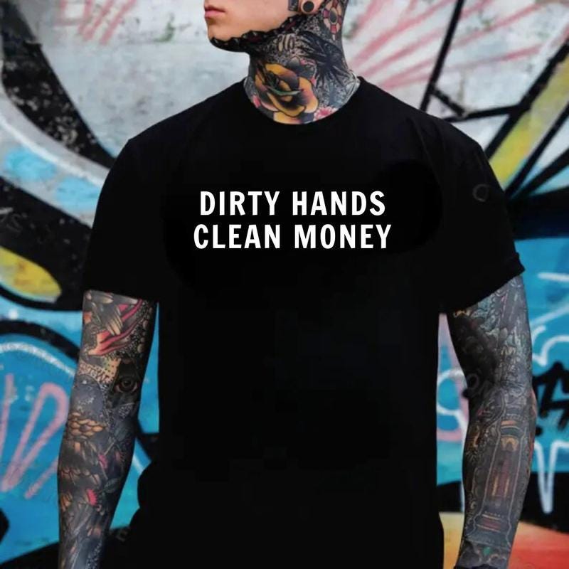 Dirty Hands Clean Money Tshirt, Blue Collar Hoodie, Mechanic Sweatshirt, Tradesman Gift, Hard Worker Tee, Hustle Top