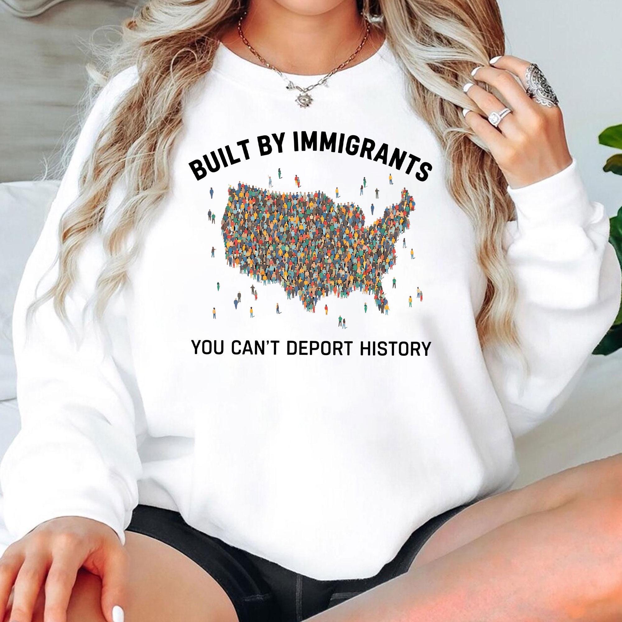 Built by Immigrants Shirt, You Can’t Deport History, Political Statement Tee, Anti Racism T-shirt, Immigrant Rights Protest