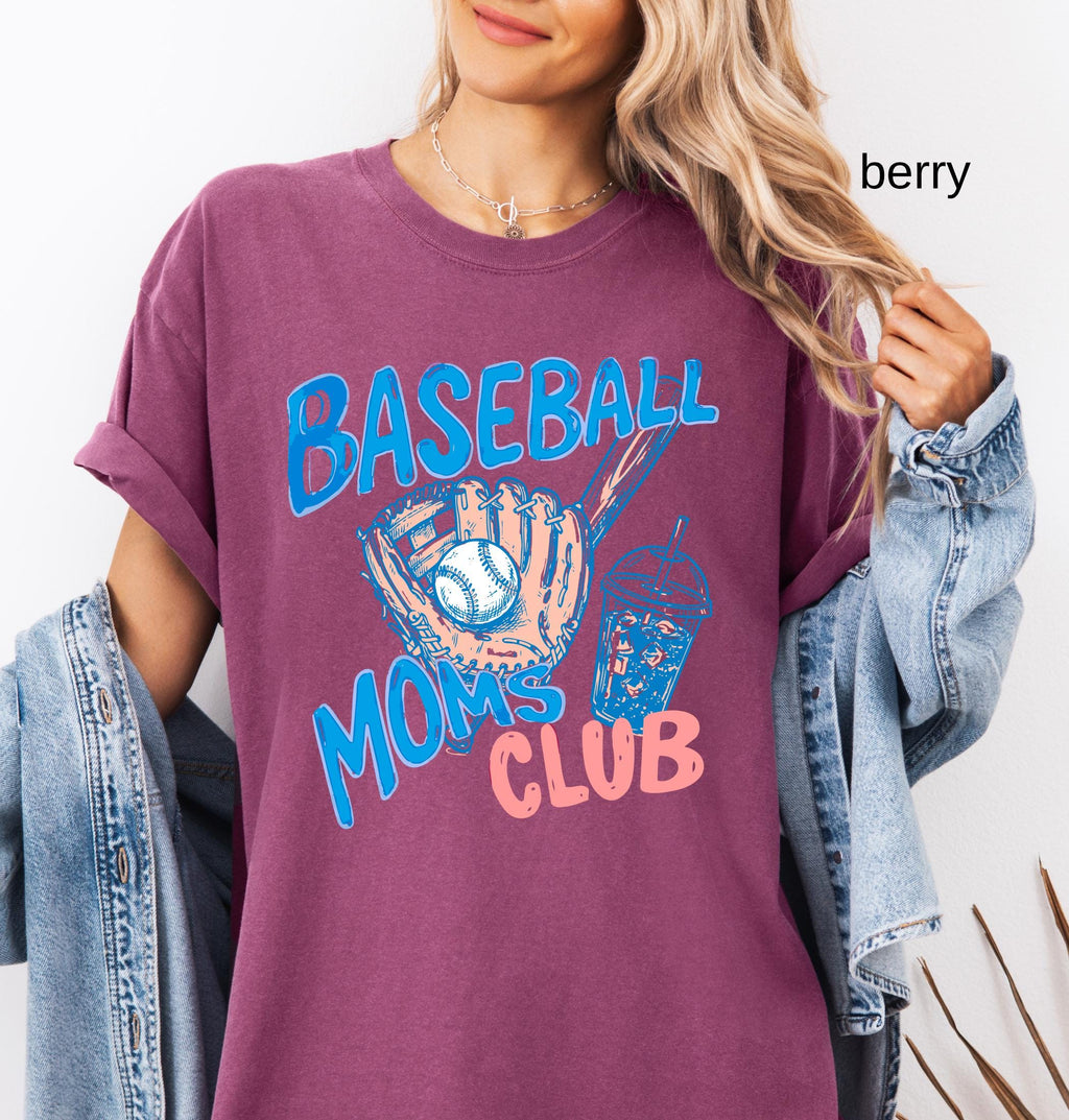 Baseball Mom Comfort Colors© Shirt, Baseball Moms Club T-shirt, Sport Mama Tee, Trendy Women's Game Day Shirt, Gift for Baseball Mom