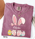 Personalized Easter Bunny Name Comfort Colors Shirt, Happy Easter Custom Teacher Easter Gifts, Spring  Womens, Easter Family Trip Tee