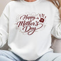 Happy Mother's Day Sweatshirt, Handprint Mama Shirt, Mothers Day Gift, Grandma Hoodie, First Mother's Day Tshirt, Mom Life Pullover Crewneck