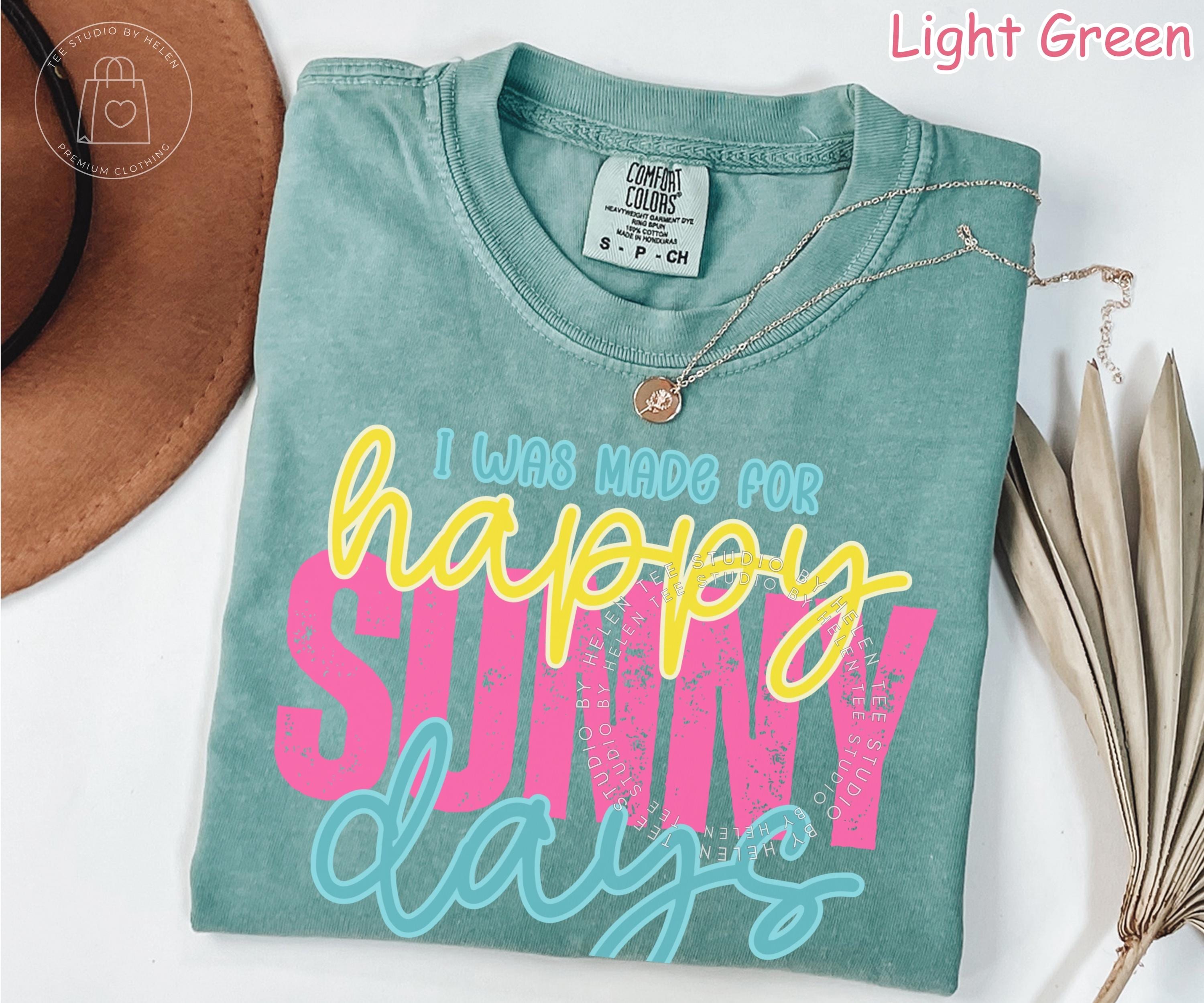 Comfort Colors® Happy Sunny Days Shirt, Retro Summer Shirt for Women, Beach Vacation Shirt, Trendy Spring Graphic Tee, Sunshine Shirt