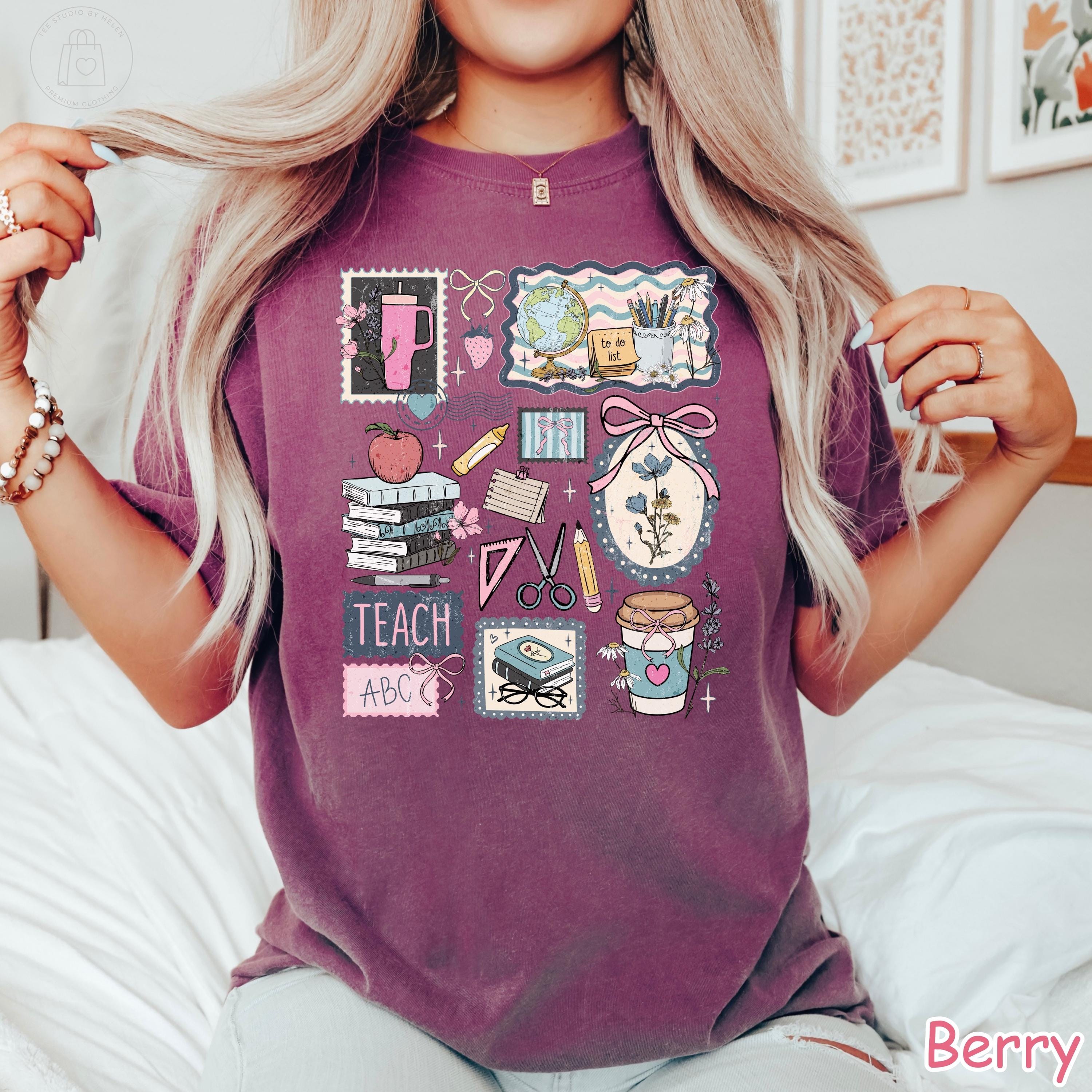 Comfort Colors® Teacher Life Shirt, Retro Teacher Graphic Tee, Cute Gift for Teacher, Teacher Appreciation Gift, Back To School Shirt