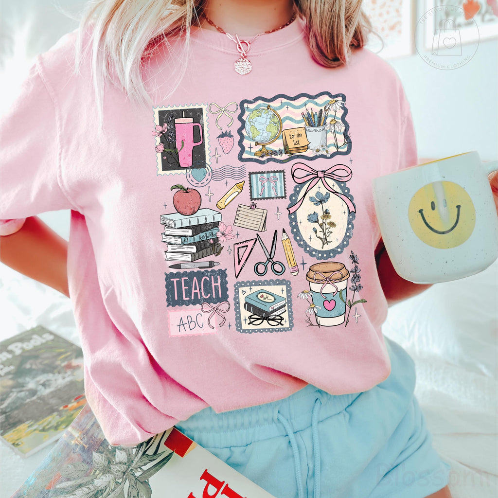 Comfort Colors® Teacher Life Shirt, Retro Teacher Graphic Tee, Cute Gift for Teacher, Teacher Appreciation Gift, Back To School Shirt