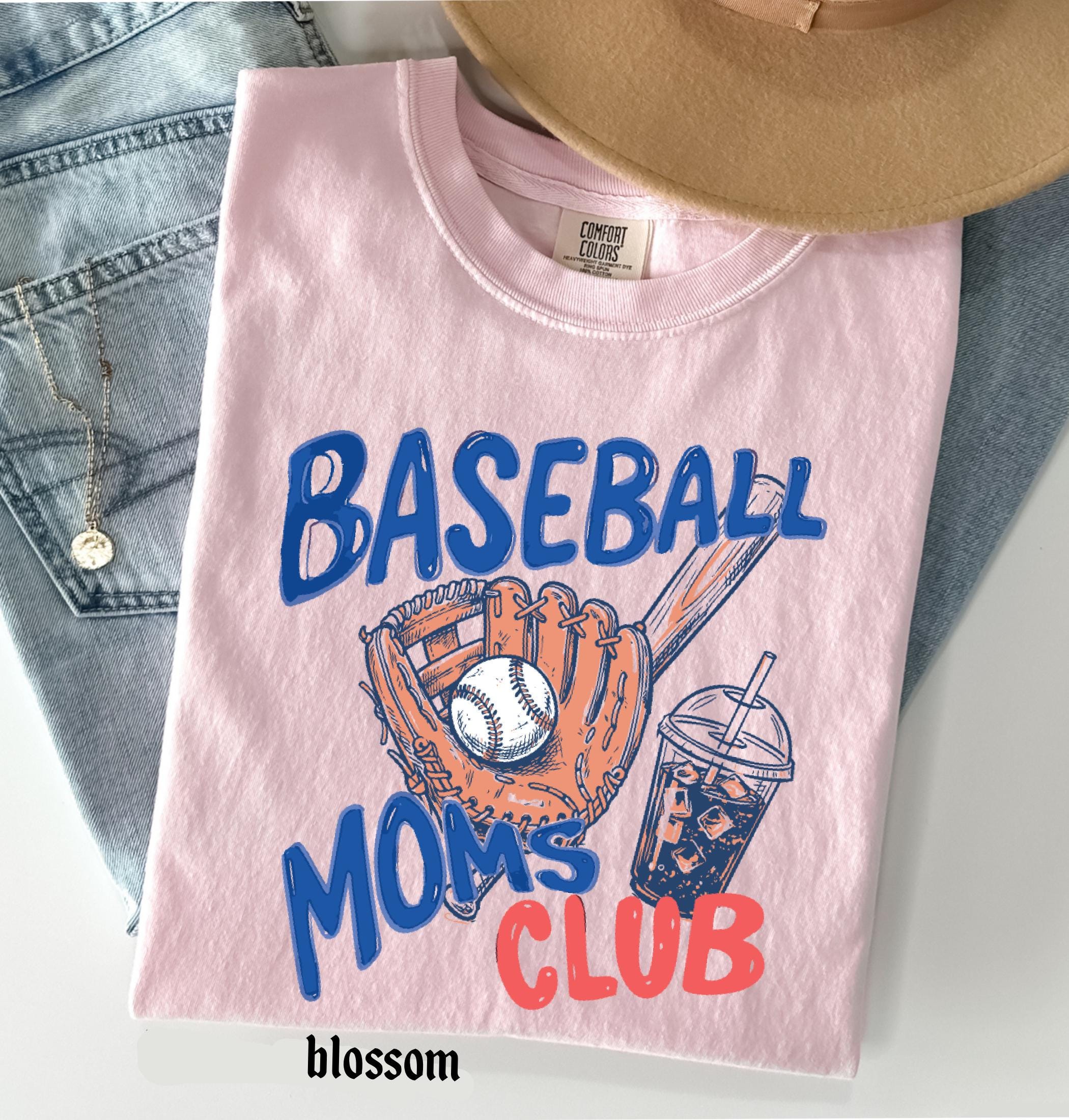Baseball Mom Comfort Colors© Shirt, Baseball Moms Club T-shirt, Sport Mama Tee, Trendy Women's Game Day Shirt, Gift for Baseball Mom