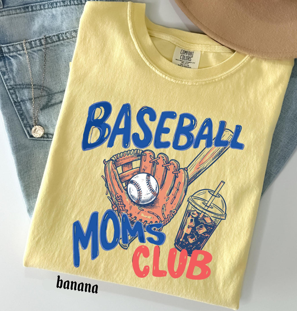 Baseball Mom Comfort Colors© Shirt, Baseball Moms Club T-shirt, Sport Mama Tee, Trendy Women's Game Day Shirt, Gift for Baseball Mom
