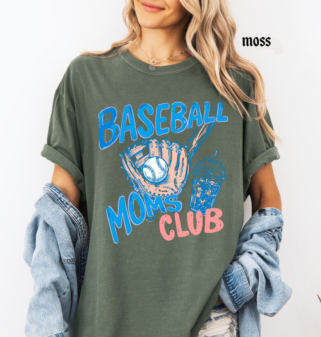 Baseball Mom Comfort Colors© Shirt, Baseball Moms Club T-shirt, Sport Mama Tee, Trendy Women's Game Day Shirt, Gift for Baseball Mom