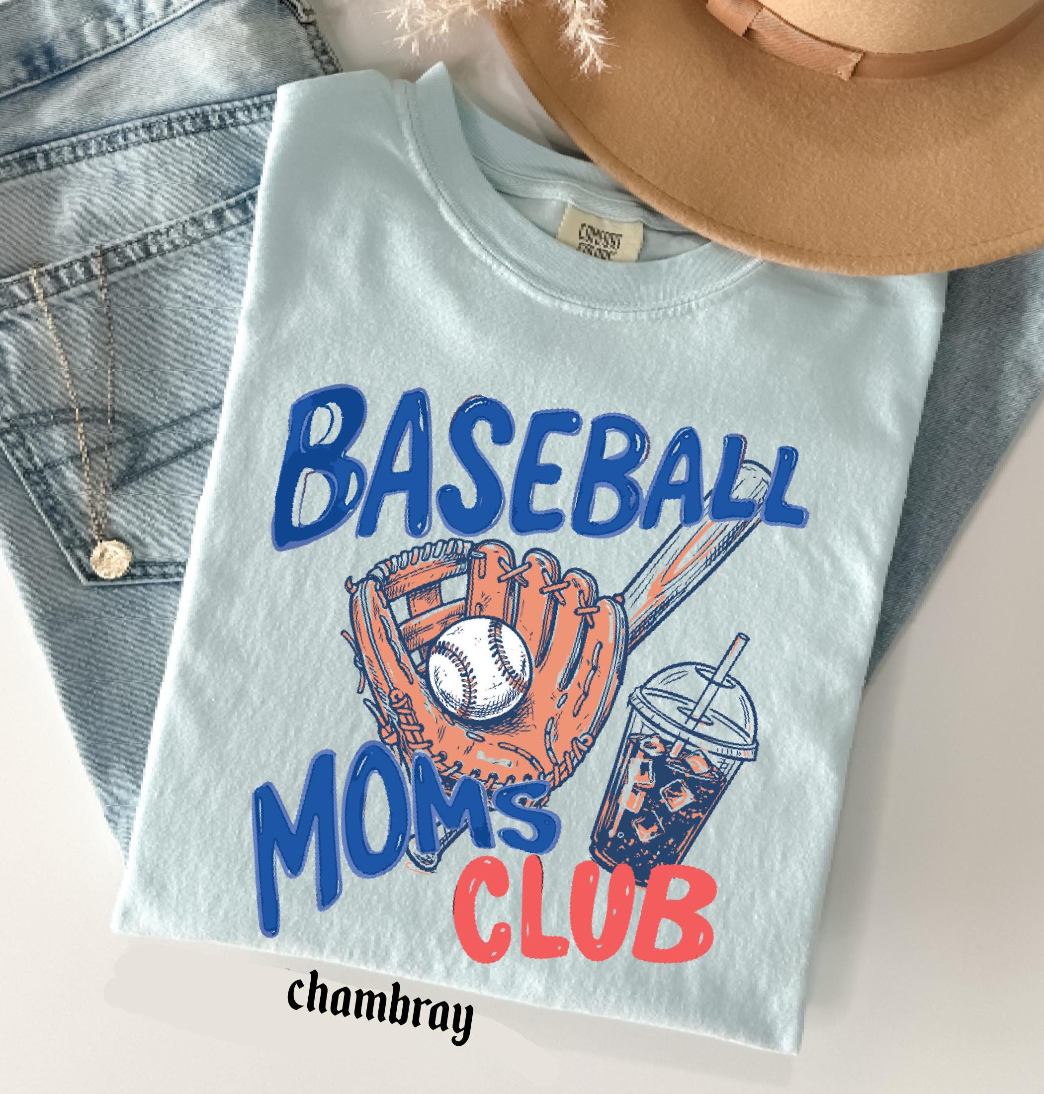 Baseball Mom Comfort Colors© Shirt, Baseball Moms Club T-shirt, Sport Mama Tee, Trendy Women's Game Day Shirt, Gift for Baseball Mom