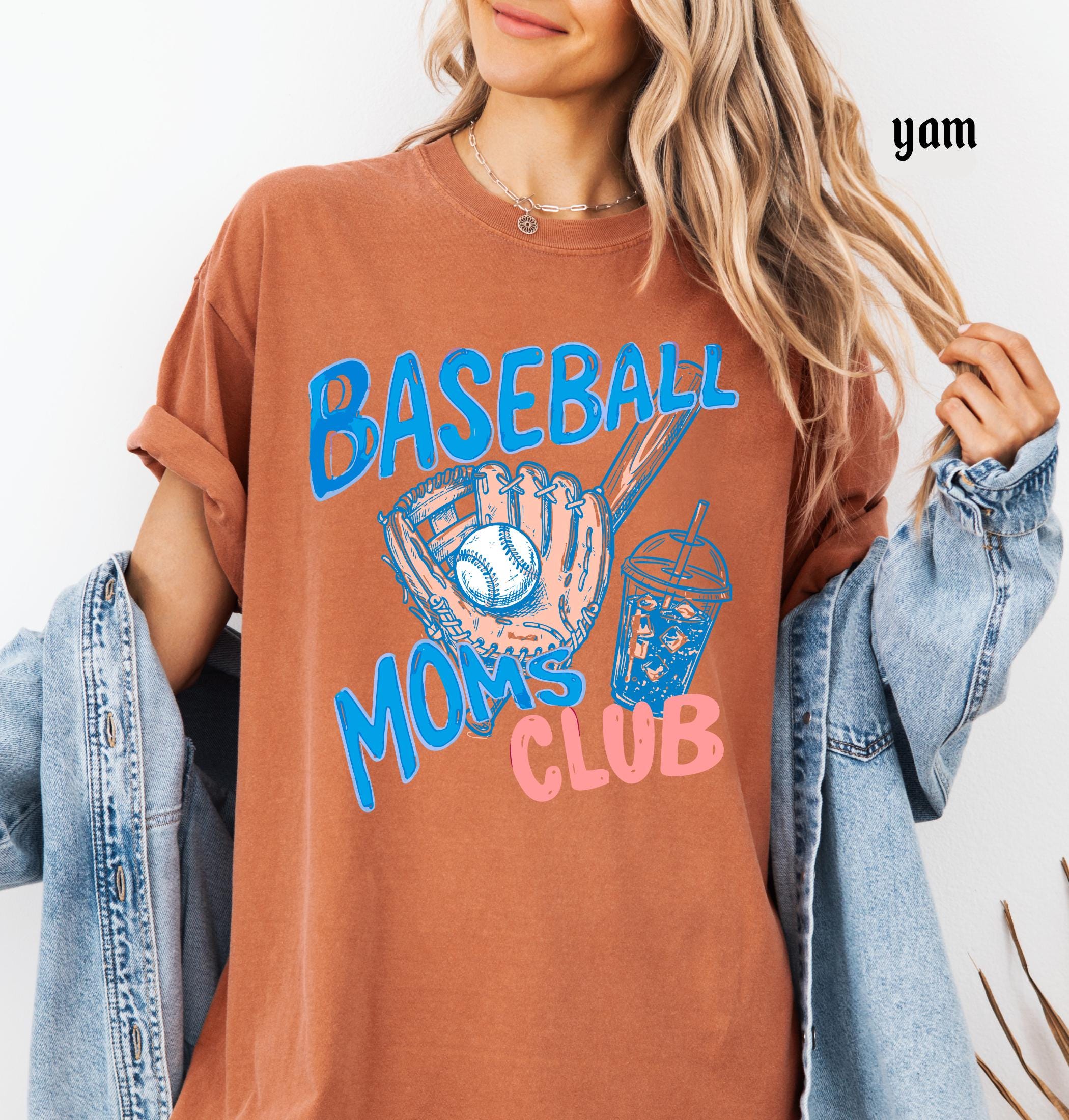 Baseball Mom Comfort Colors© Shirt, Baseball Moms Club T-shirt, Sport Mama Tee, Trendy Women's Game Day Shirt, Gift for Baseball Mom