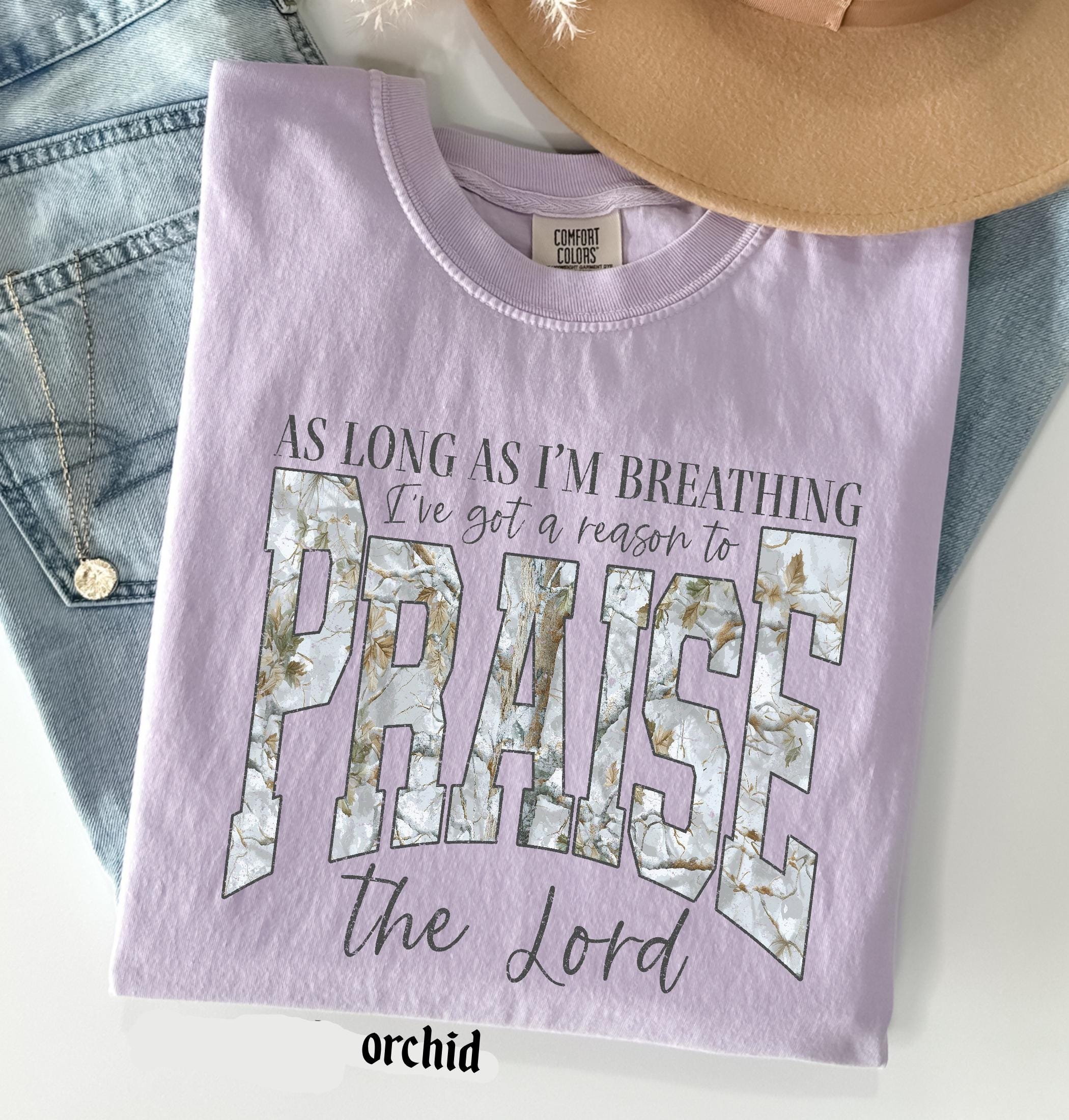 Comfort Colors© Christian Shirt: As Long As I'm Breathing I've Got a Reason To Praise, Praise the Lord Shirt, Brandon Lake Elevation Worship