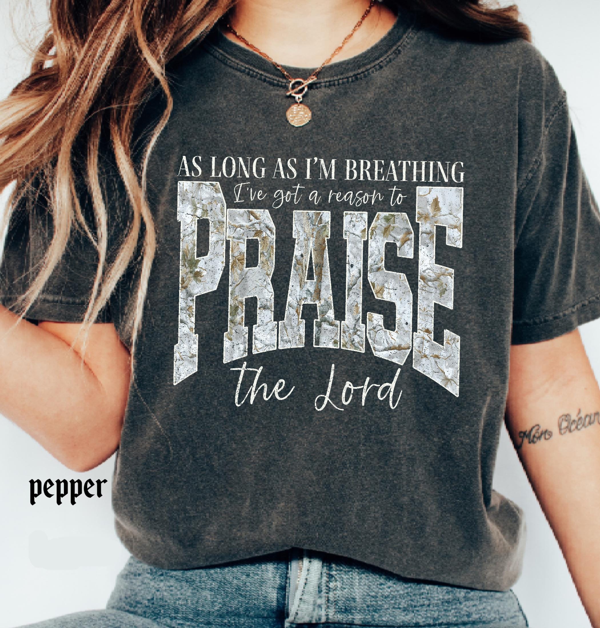 Comfort Colors© Christian Shirt: As Long As I'm Breathing I've Got a Reason To Praise, Praise the Lord Shirt, Brandon Lake Elevation Worship