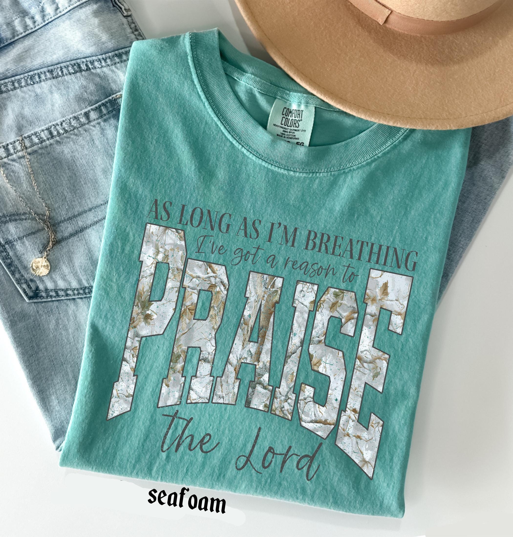 Comfort Colors© Christian Shirt: As Long As I'm Breathing I've Got a Reason To Praise, Praise the Lord Shirt, Brandon Lake Elevation Worship