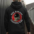 One Badass Gangsta Dad Tshirt, Edgy Skull Hoodie, Biker Father Sweatshirt, Badass Dad Gift, Fathers Day Shirt, Mens Graphic Tee