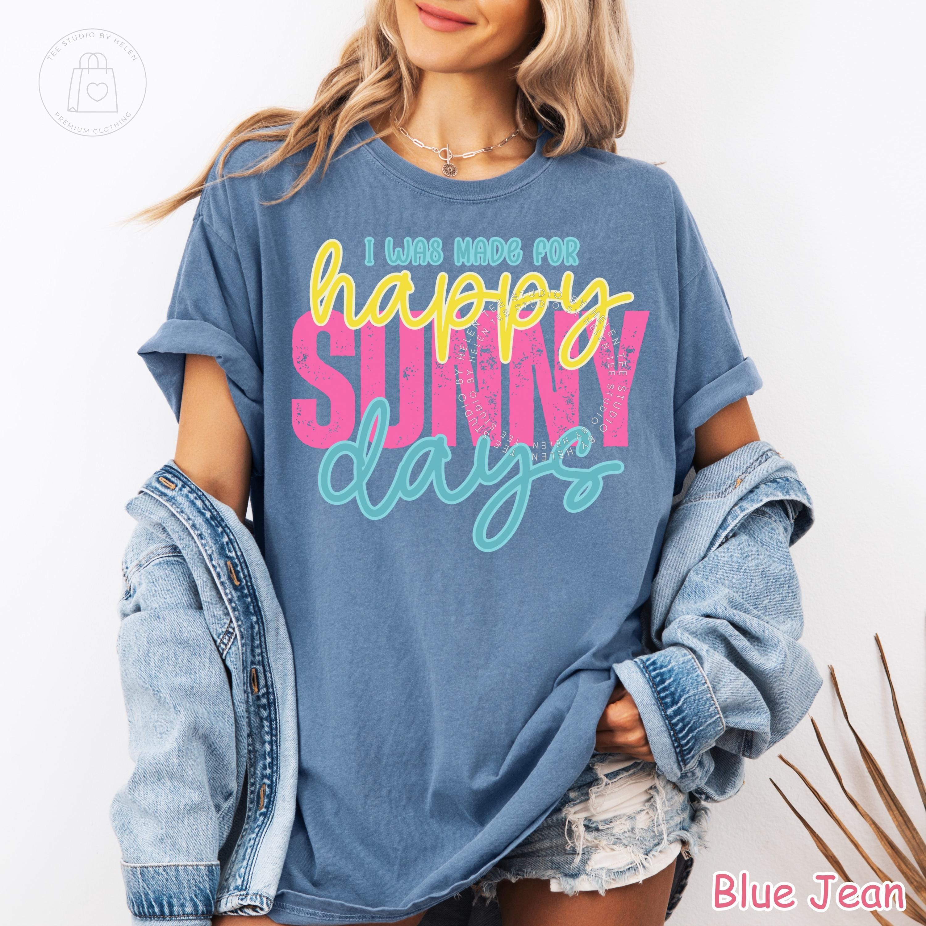 Comfort Colors® Happy Sunny Days Shirt, Retro Summer Shirt for Women, Beach Vacation Shirt, Trendy Spring Graphic Tee, Sunshine Shirt